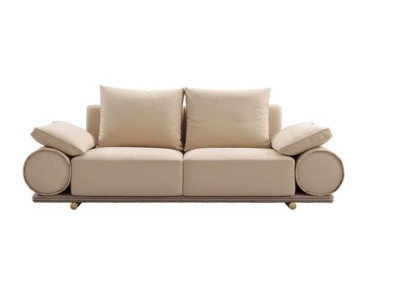 Modern Sofa 3 Sitzer Weiß farbe Designer Polstersofa in Wohnzimmer neu